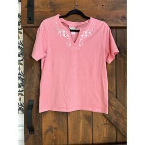 CATHY DANIELS women’s large embroidered TOP SHIRT